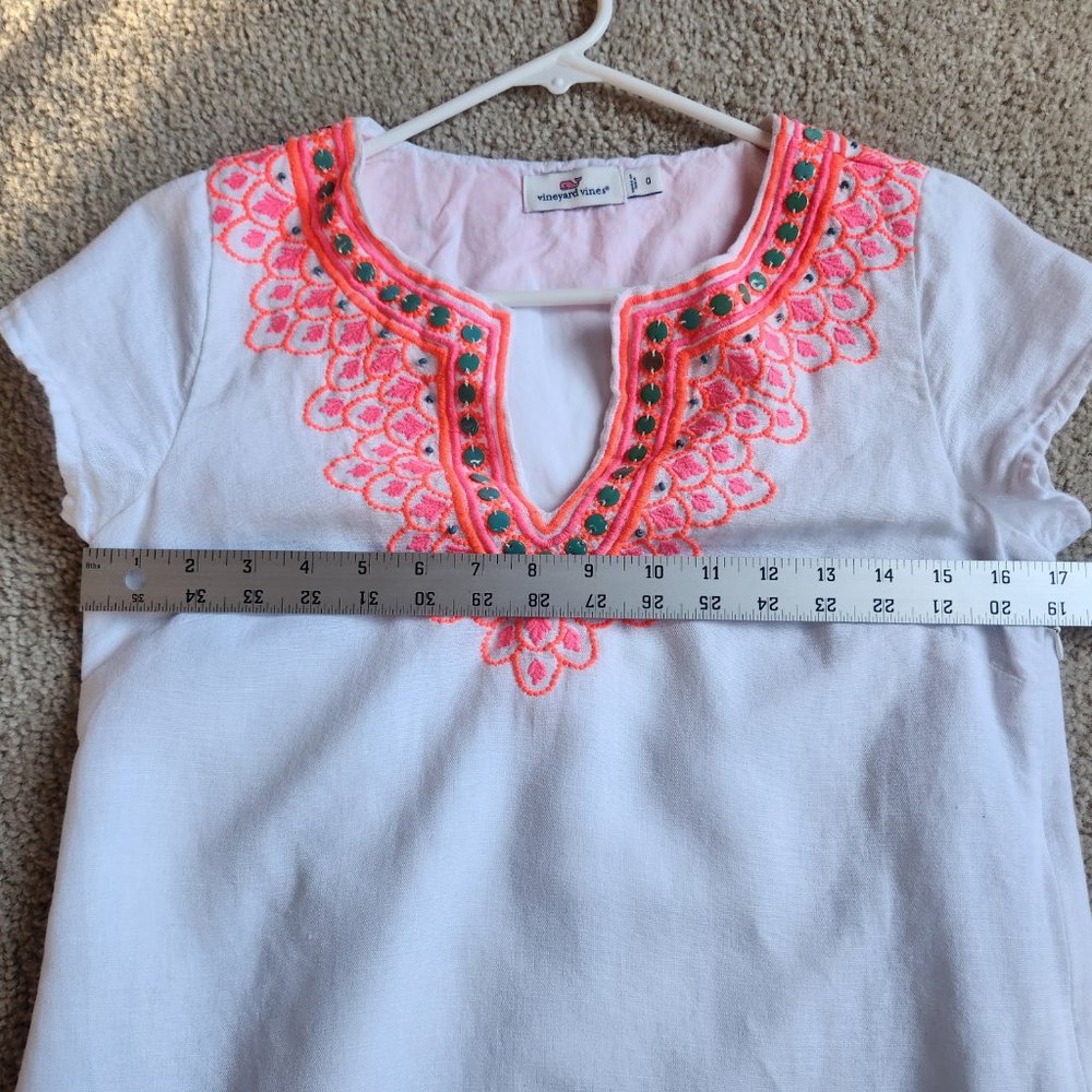 Vineyard Vines Embroidered Linen/Cotton Dress - Picture 4 of 10